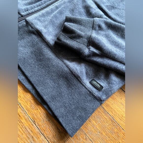 CALVIN KLEIN Performance Grey Funnel Neck Full Zip Sweater Ladies sz XL - Picture 9 of 12